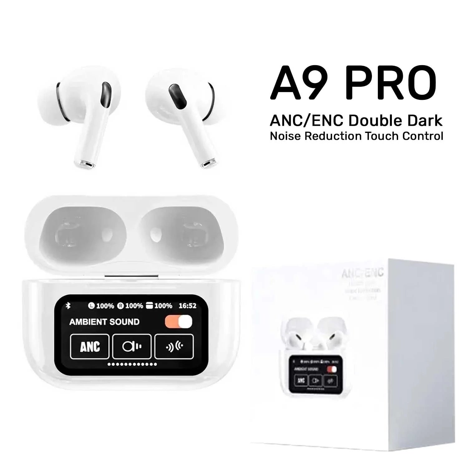 A9   Airpods   Pro   ANC/ENC   Touch   Screen   Wireless   Earbuds