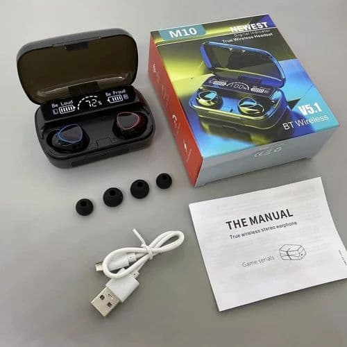 M10 Wireless Earbuds Bluetooth Earphones Noise Cancellation
